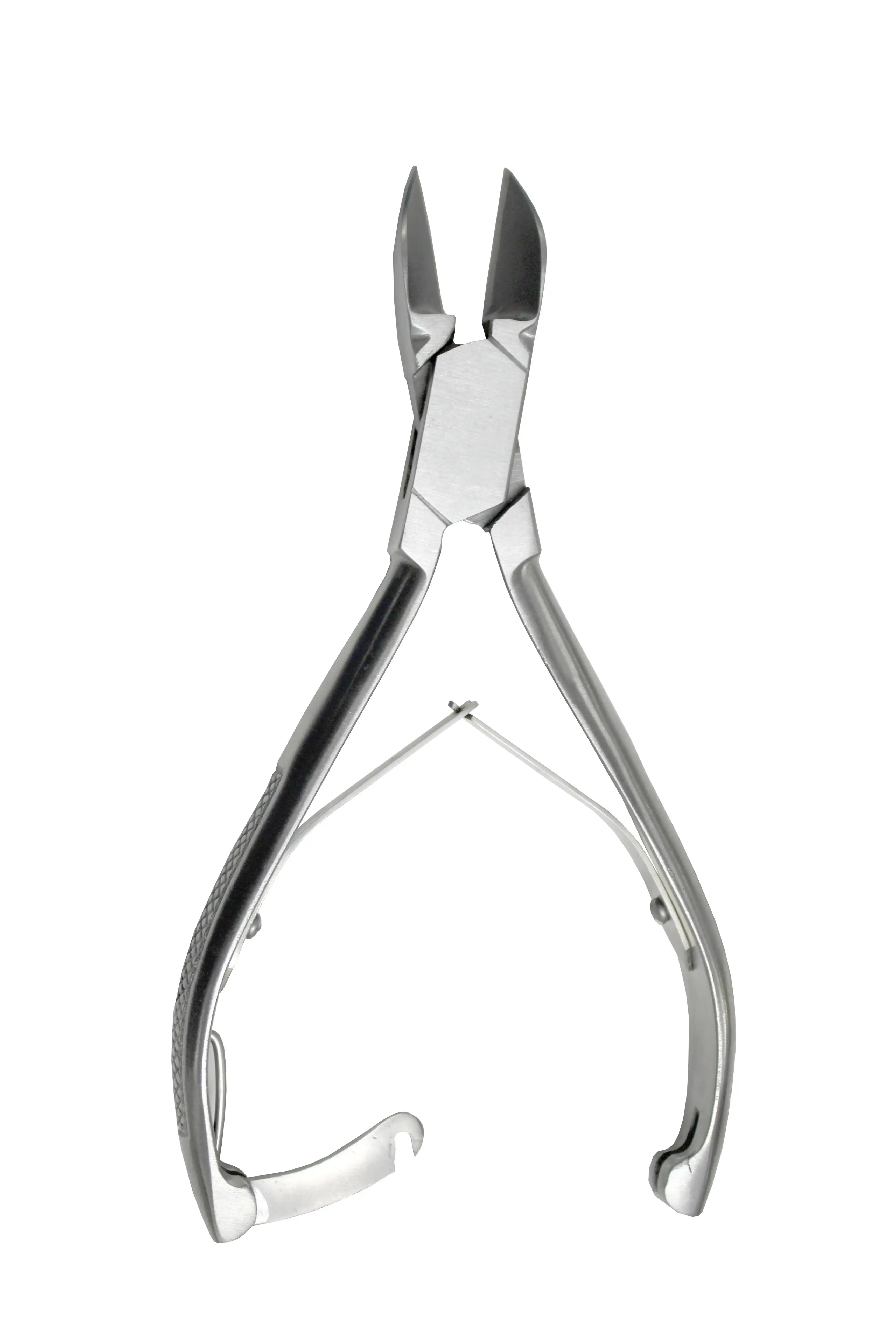 Livingstone Bone Cutter or Nail Clipper, 160mm Long, 5.5 x 2.5mm Curved Jaw, Two Arms, 139 grams, Stainless Steel, Each