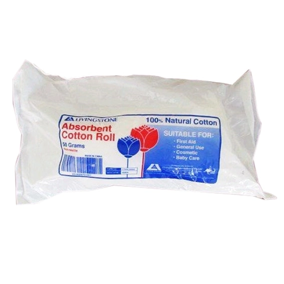 Livingstone Cotton Roll 50g Non-Sterile