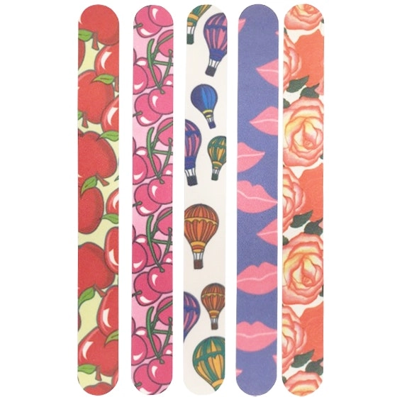 Sofeel Nail Files Assorted Patterns Straight 1.9 x 17.8cm 50 Pack