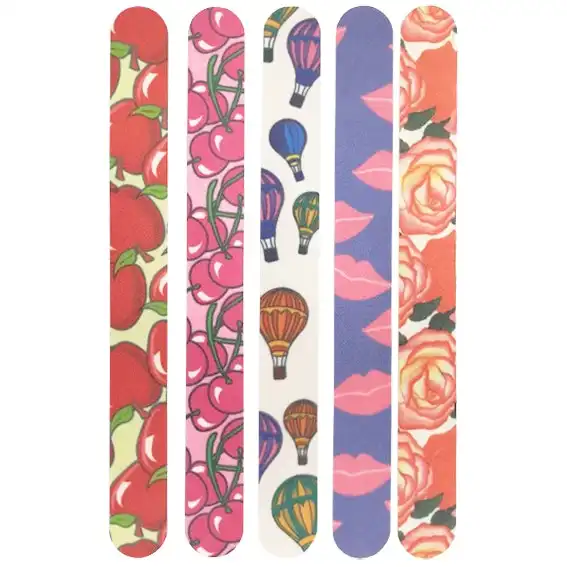 Sofeel Nail Files Assorted Patterns Straight 1.9 x 17.8cm 50 Pack