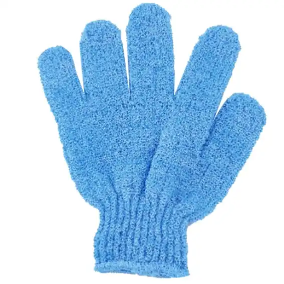 Sofeel Exfoliating Massage Gloves Nylon Blue Fits All Sizes 2 Pack