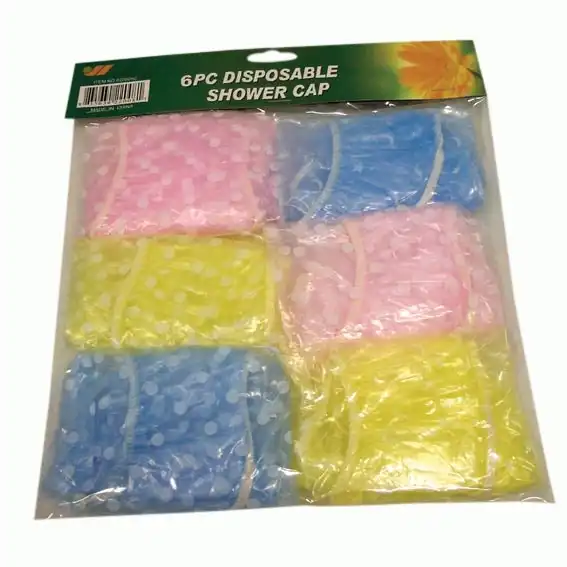 Livingstone Plastic Shower Cap 6 Pack