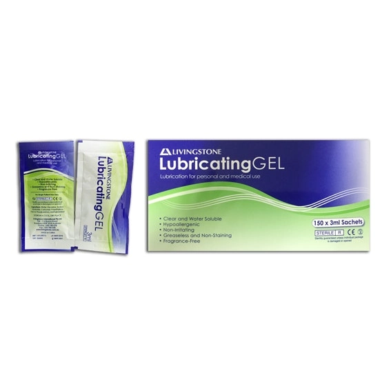 Livingstone Sterile Lubricating Gel 3ml Sachets 150 Box