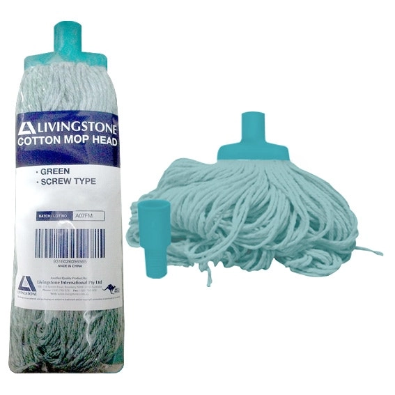 Livingstone Cotton Mop Head 600g 22mm Screw Type Green