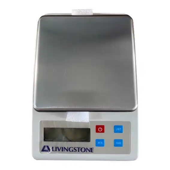Livingstone Portable Digital Electronic Scale 2200 Grams Capacity 1 Gram Readability 140 x 135mm Plastic Pan