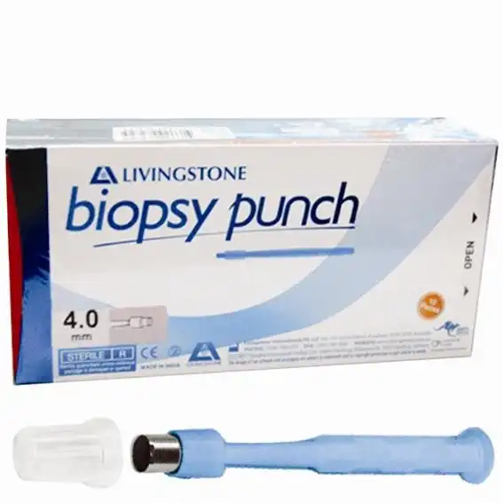 Livingstone Biopsy Punch with Stainless Steel Cutting Edge Sterile 4mm