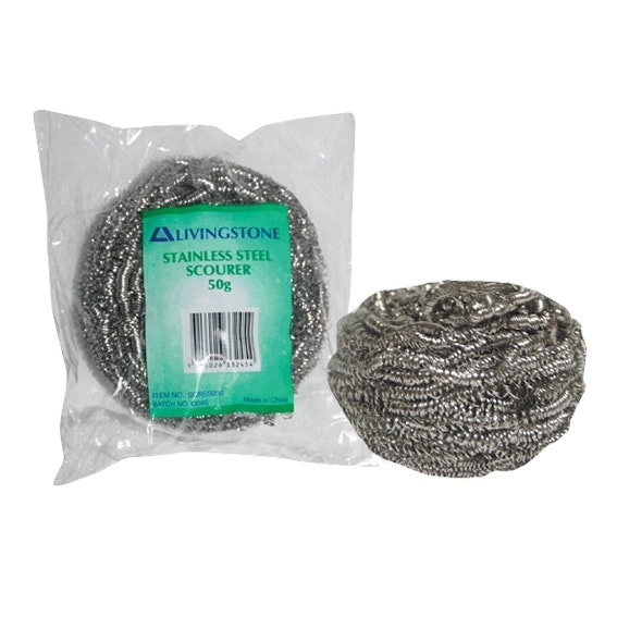 Livingstone Stainless Steel Scourers 50g 10 Box