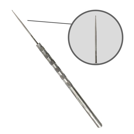 Livingstone Dissecting Needle Fine Point Straight with Stainless Steel Handle, 140mm, Each x9