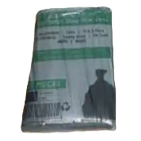 Livingstone Black Garbage Bag Bin Liner HDPE Star Seal 120L 25 Microns 110 x 95cm 25 Pack