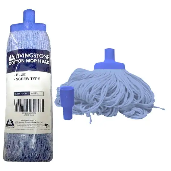Livingstone Cotton Mop Head 550g 22mm Screw Type Blue