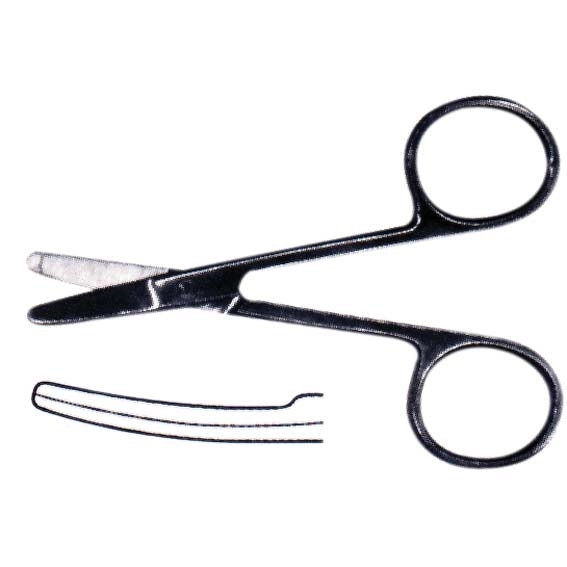 Livingstone Baby Scissors 90mm Curved