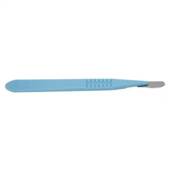 Livingstone Disposable Scalpel Stainless Steel Blunt Blade Size 10 Attached to Handle Sterile Loose