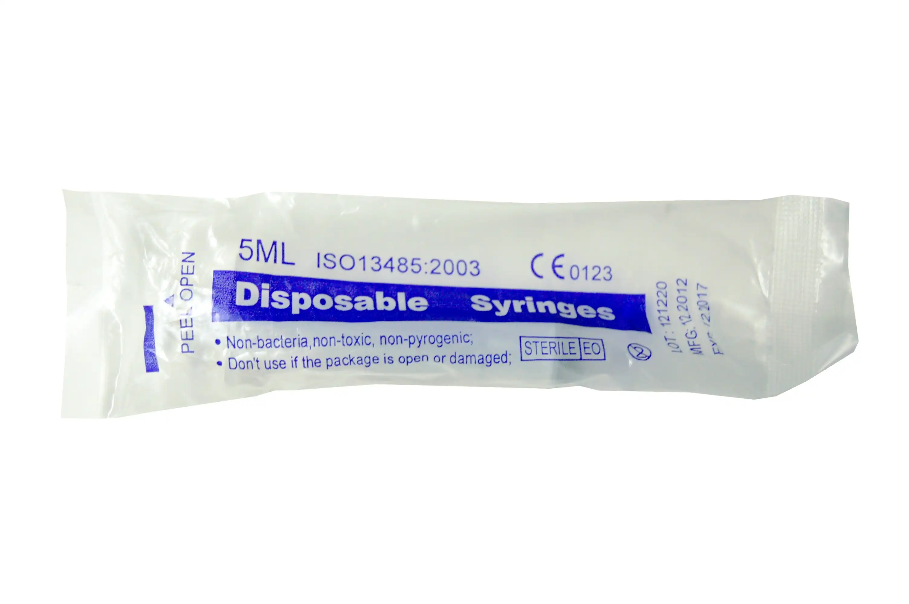 Livingstone Syringe, 5ml, Luer Slip Tip, 2-Piece, No Rubber Gasket, Latex Free, Hypoallergenic, Non-Sterile, 150/Box x16