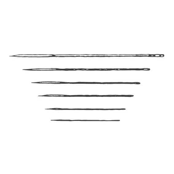 Livingstone Suture Needles, Triangular Cutting Straight, Thickness: 1.0mm, Length: 80mm, 12 Needles/Pack