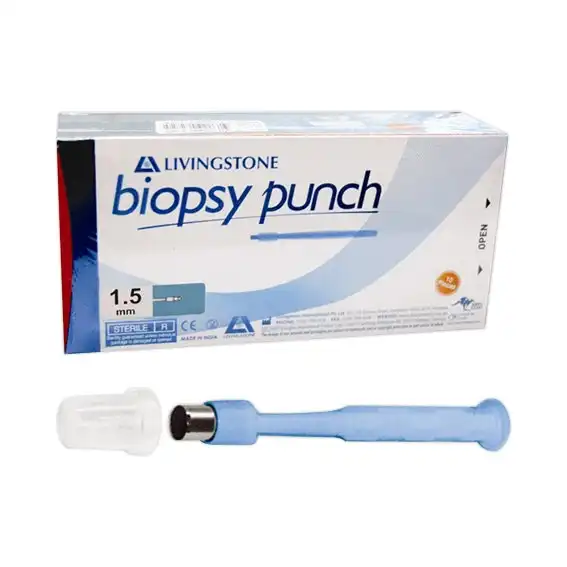 Livingstone Biopsy Punch with Stainless Steel Cutting Edge Sterile 1.5mm Loose