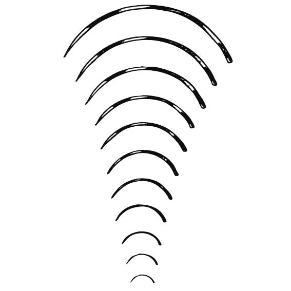 Livingstone Suture Needles, Triangular Cutting 3/8 Circle, Thickness: 0.5mm, Length: 10mm, 12 Needles/Pack