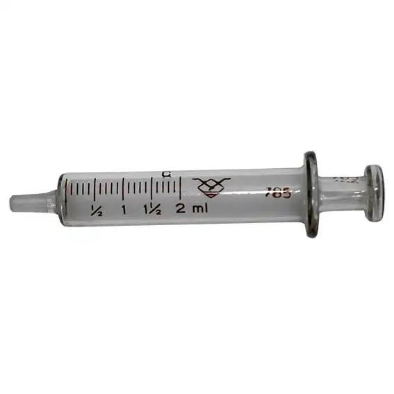 Livingstone Glass Syringe 2ml Luer Slip Glass Tip Concentric Nozzle