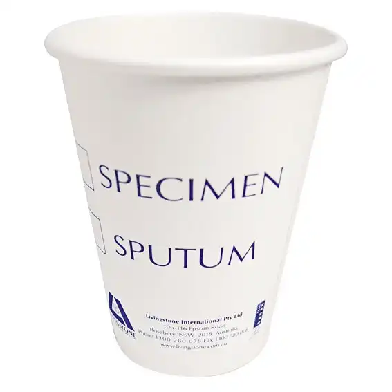 Livingstone Paper Specimen Cup Biodegradable 250ml 50 Bag x20