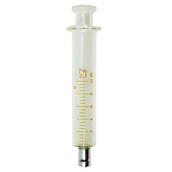 Livingstone Glass Syringe 10ml Luer Lock Metal Tip Concentric
