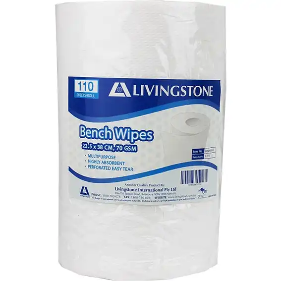 Livingstone Bench Wipe and Hand Towel HACCP Certified 23x38cm 42m 110 Roll