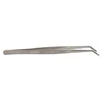Sword College Dental Tweezers Forceps 16cm Angled with Pin Serrated Stainless Steel