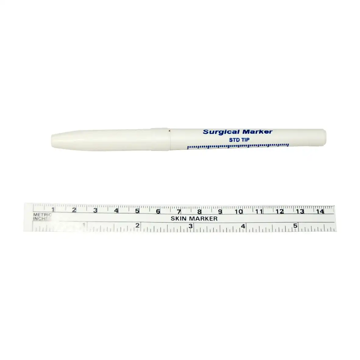 Livingstone Surgical Skin Marker Standard Tipster Pen with Ruler, Purple ,Sterile, Each