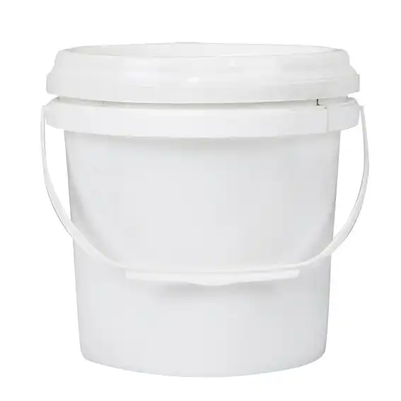 Livingstone White Polypropylene Pail Bucket with Lid 2.3L 145(H)mm x 143(W)mm