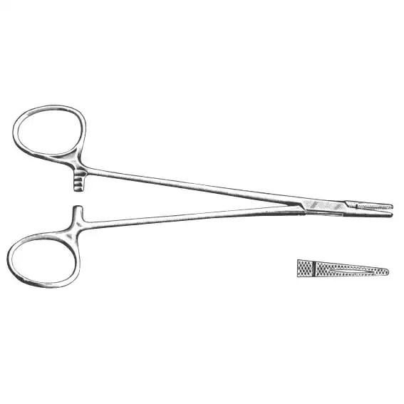 Perfect Crile-Wood Needle Holder, 15cm, Fine Tip, Stainless Steel, Theatre Quality, Each