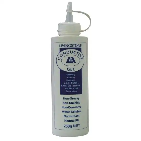Livingstone Conductive Lubricating Clear Gel for Ultrasound and ECG Electrocardiogram 250ml