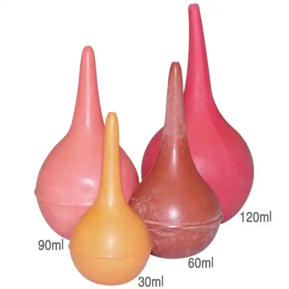 Livingstone Rubber Suction Ear Syringe Bulb 90ml Orange