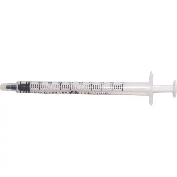 Livingstone Syringe 1ml Luer Slip Tip Tuberculin White Plunger Sterile 100 Box