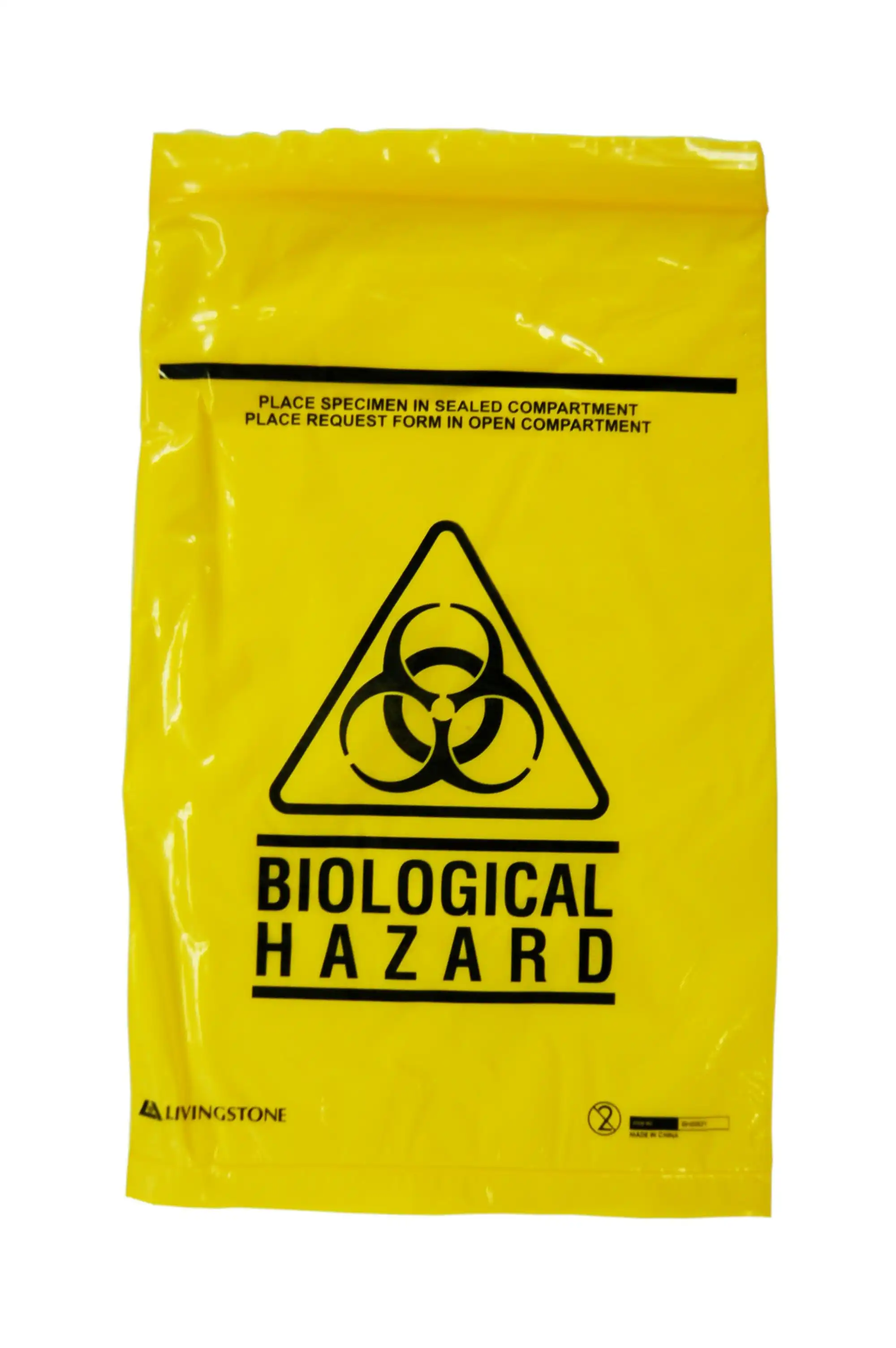 Livingstone Biohazard Specimen Bag, 2000 Ctn