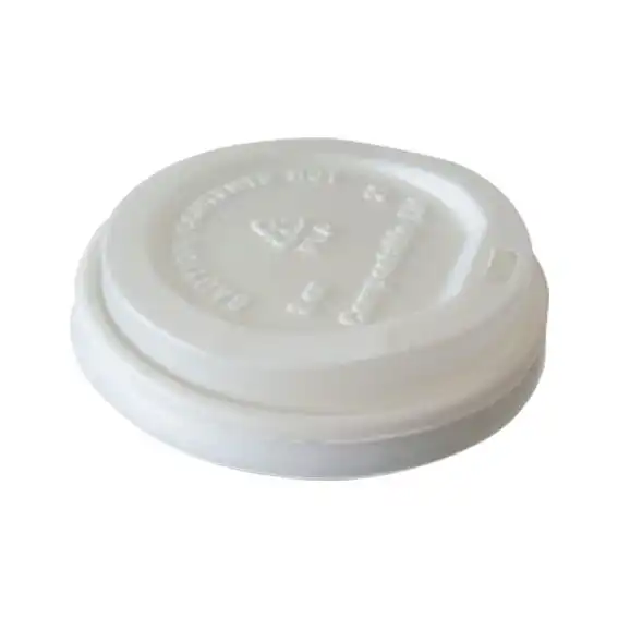 Livingstone Biodegradable Fit Lids PLA for Bio Paper Cups 8oz (LIVPC237CB), White, 1000/Carton