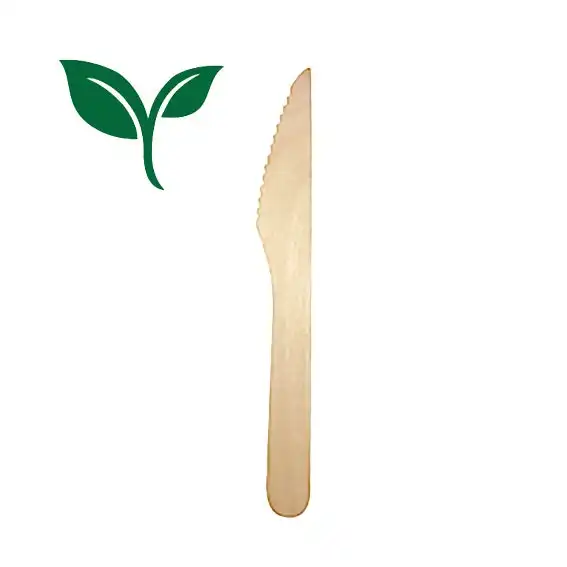 Liv Eco Biodegradable Wooden Knife 165 x 22mm FSC Certified Non-Sterile 20 Pack x50