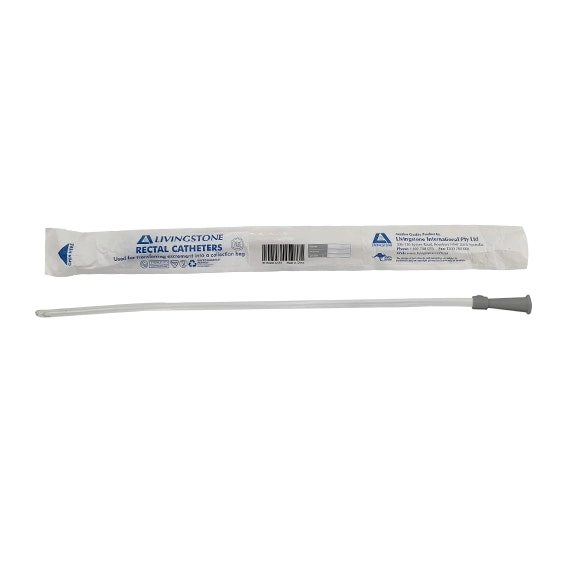 Livingstone Penine Rectal Catheter Tube, 28FG, Grey Colour, 9.33mm Diameter, 40cm, Sterile, Each