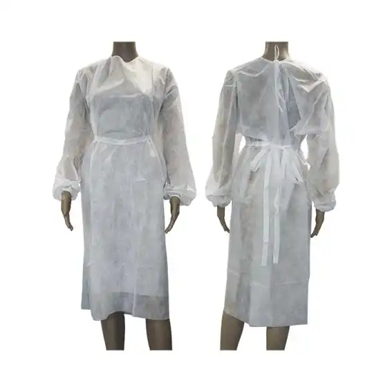 Livingstone Isolation Gown with Tie AAMI Level 1 White 1 Pack