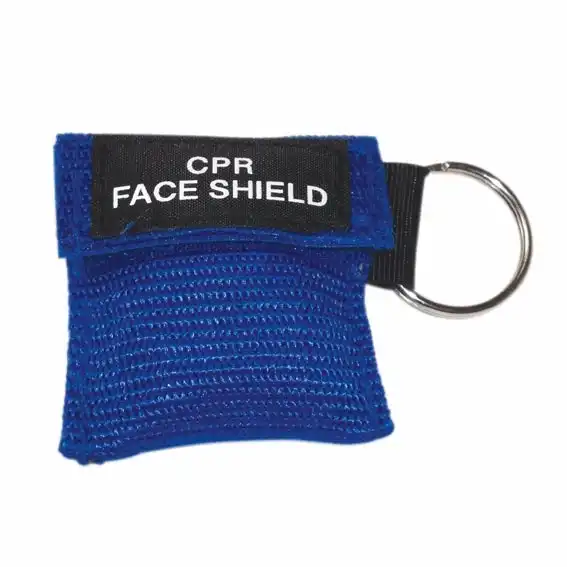 Livingstone Resus-o-mask Resuscitation CPR Face Shield with CPR Guide and Key Ring in Blue Nylon Bag