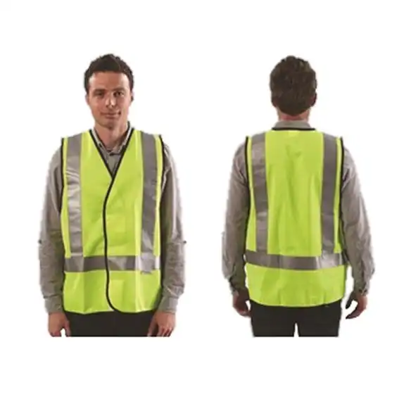 Livingstone High Visibility Safety Vest XXXXL H Back Reflective Pattern Yellow Day/Night Use
