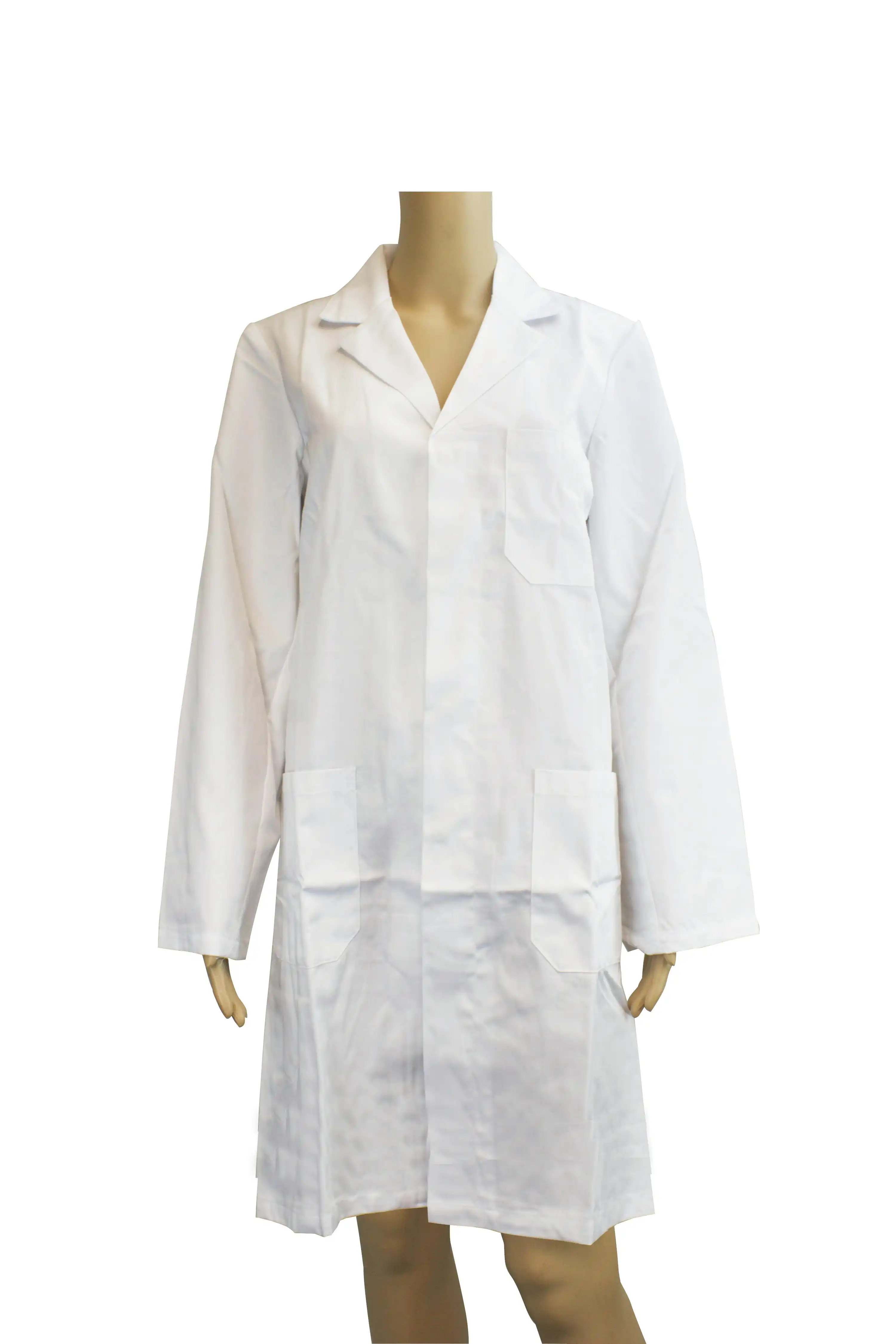 Livingstone Laboratory Coat with Press Stud Fastenings Small (Male 92, Female 14) White