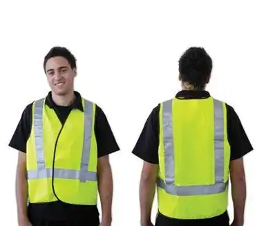 Livingstone High Visibility Safety Vest L H Back Reflective Pattern Yellow Day/Night Use