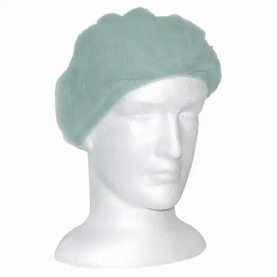 Livingstone Crimped Hairnet Cap Green 21 Inches Double Elastic 1000 Carton