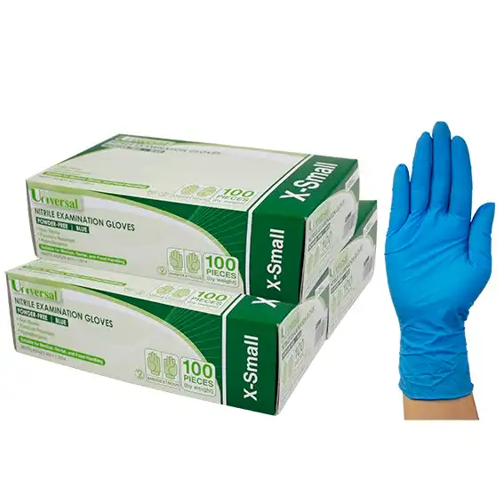 Universal Nitrile Powder Free Gloves, AS/NZ HACCP Grade 100 Box x10