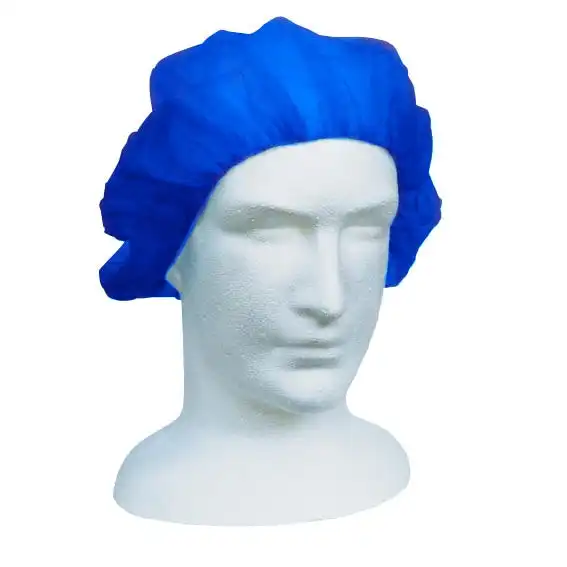 Livingstone Disposable Bouffant Hairnet Cap, Dark Blue, Nonwoven, Latex Free, Double Elastic, 21 inches, 250/Inner Dispenser x14