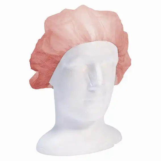 Livingstone Bouffant Hairnet Cap Red Nonwoven 21 inches 16gsm 100 Box