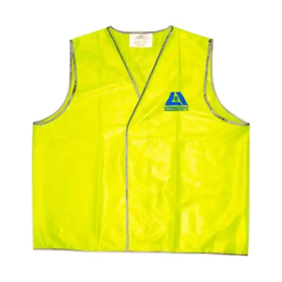 High Visibility Safety Vest Large Yellow with Livingstone Logo