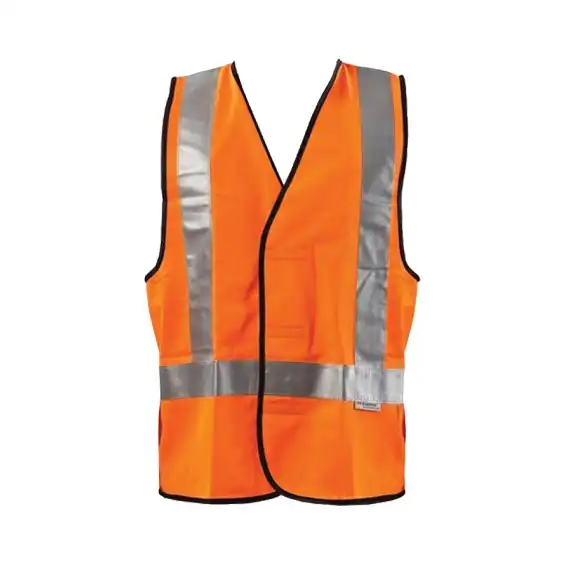 Livingstone High Visibility Safety Vest XXXL H Back Reflective Pattern Orange Day/Night Use