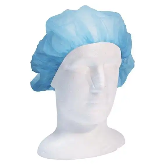Livingstone Disposable Nonwoven Bouffant Hairnet Cap Blue 21 inches 16gsm 100 Box