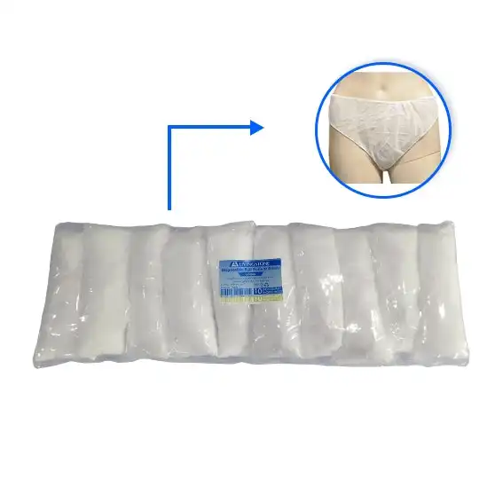 Disposable Full Patient Panty Briefs Nonwoven White 500 Carton