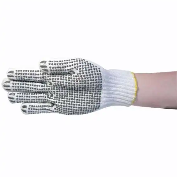 Livingstone Seamless Knitted Cotton Gloves with Dot Palm 12 Bag