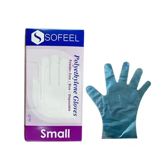 Sofeel Polyethylene Powder Free Gloves Small Blue 500 Box